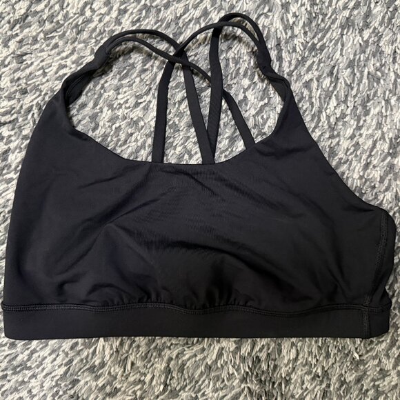 lululemon Energy Bra Medium Support B–D Cups Black, Size 12 - Picture 4 of 8